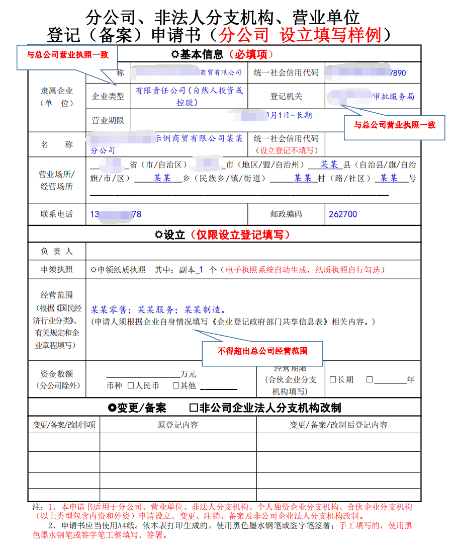 鄭州注冊分公司資料注意事項(xiàng)